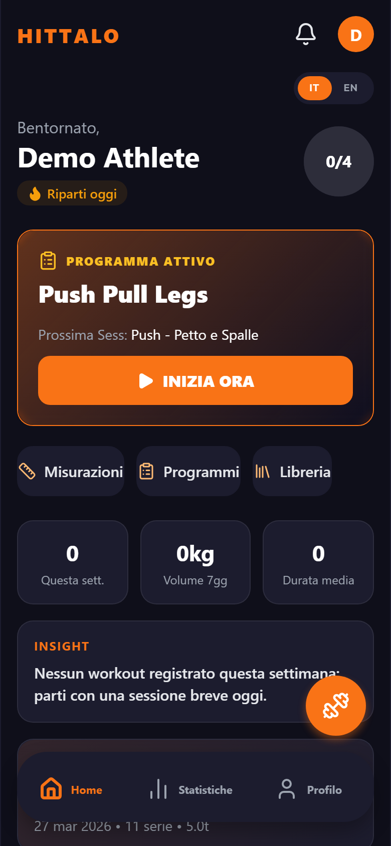 Hittalo home dashboard